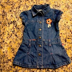 Carter's Girls Dress Size 12M Denim Blue Mini-Me dress!